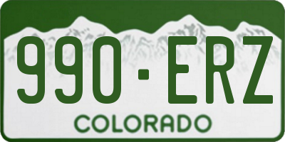 CO license plate 990ERZ