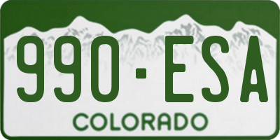 CO license plate 990ESA