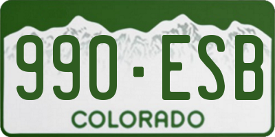 CO license plate 990ESB