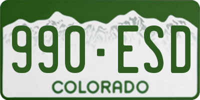 CO license plate 990ESD