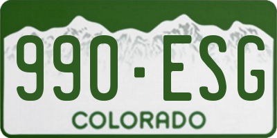 CO license plate 990ESG
