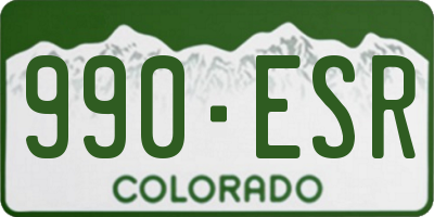 CO license plate 990ESR