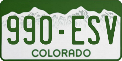 CO license plate 990ESV