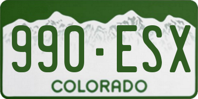 CO license plate 990ESX