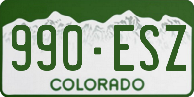 CO license plate 990ESZ