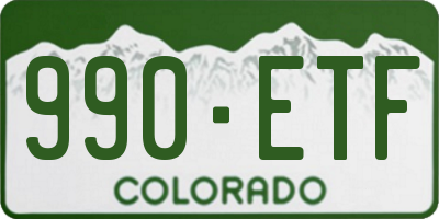 CO license plate 990ETF