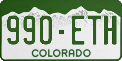 CO license plate 990ETH