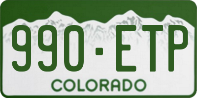 CO license plate 990ETP