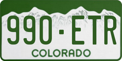 CO license plate 990ETR