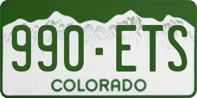 CO license plate 990ETS