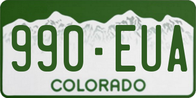 CO license plate 990EUA
