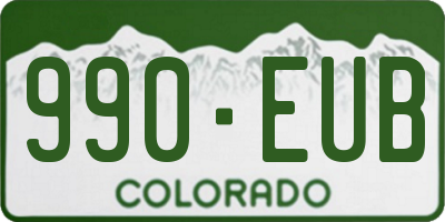 CO license plate 990EUB