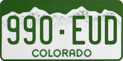 CO license plate 990EUD