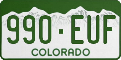 CO license plate 990EUF