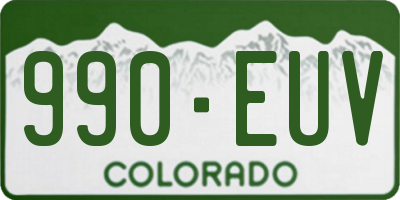 CO license plate 990EUV