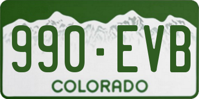 CO license plate 990EVB