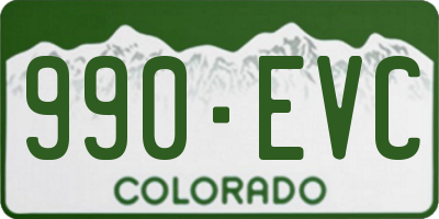 CO license plate 990EVC
