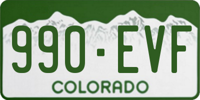 CO license plate 990EVF