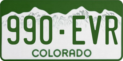 CO license plate 990EVR