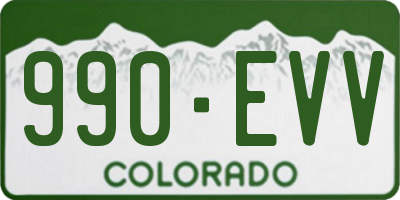 CO license plate 990EVV