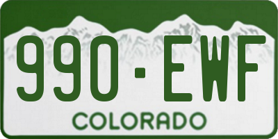 CO license plate 990EWF