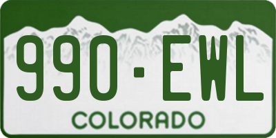 CO license plate 990EWL