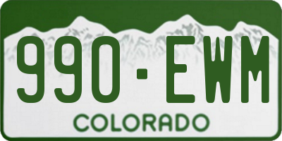 CO license plate 990EWM