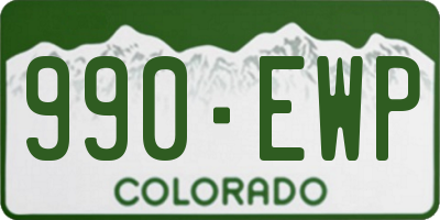 CO license plate 990EWP