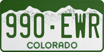 CO license plate 990EWR