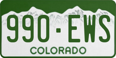 CO license plate 990EWS