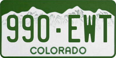 CO license plate 990EWT