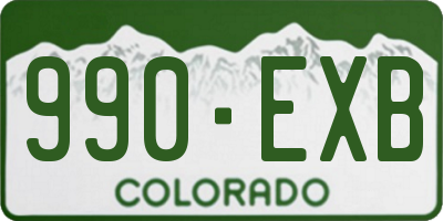 CO license plate 990EXB