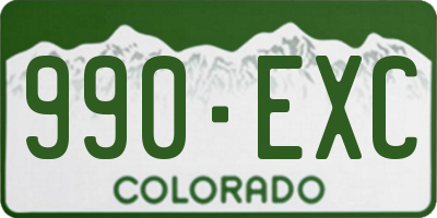 CO license plate 990EXC