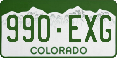 CO license plate 990EXG