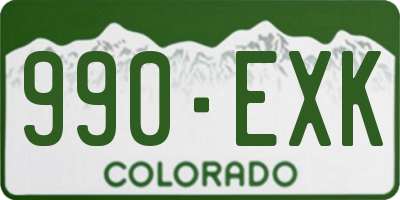CO license plate 990EXK