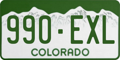 CO license plate 990EXL