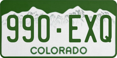 CO license plate 990EXQ
