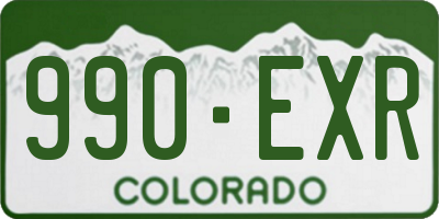 CO license plate 990EXR