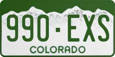 CO license plate 990EXS