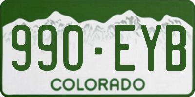 CO license plate 990EYB