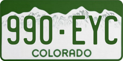 CO license plate 990EYC