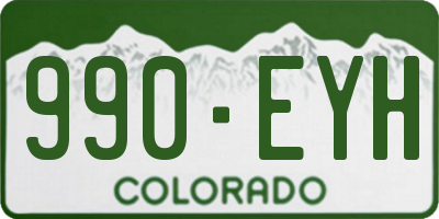 CO license plate 990EYH