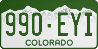 CO license plate 990EYI