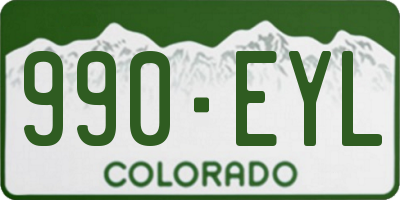 CO license plate 990EYL