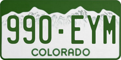 CO license plate 990EYM