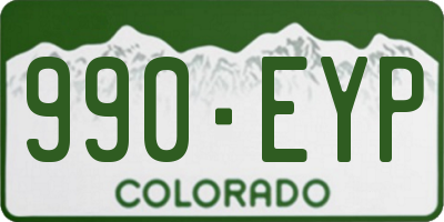CO license plate 990EYP