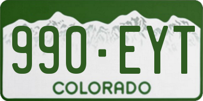 CO license plate 990EYT