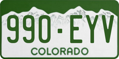 CO license plate 990EYV
