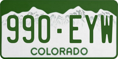 CO license plate 990EYW