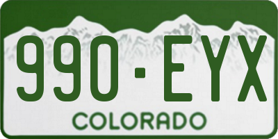 CO license plate 990EYX